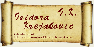 Isidora Krejaković vizit kartica